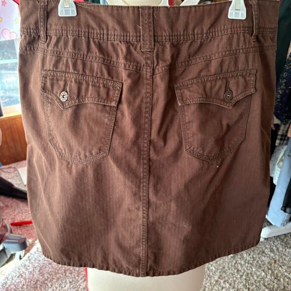 Faded glory Y2K chocolate brown mini skirt size 16 - Picture 3 of 5